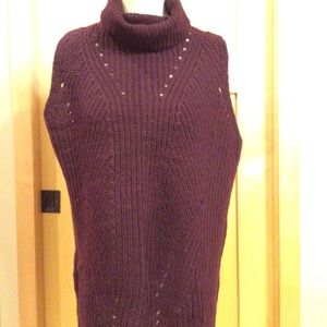 NWT- Sleeveless, Turtleneck Sweater Tunic